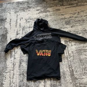 Vans boys medium hoodie and tshirt bundle